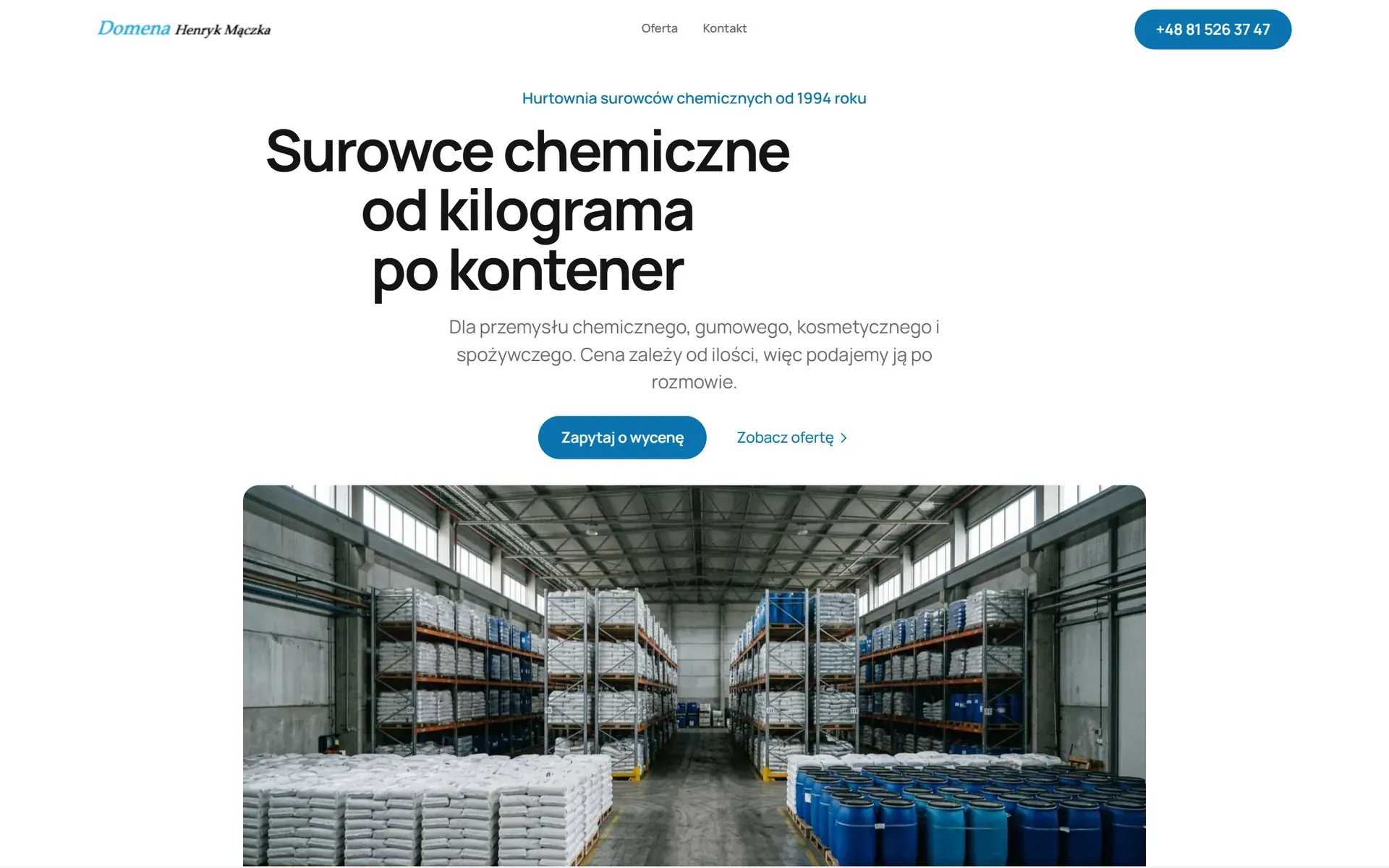 Domena Henryk Mączka: Uruchomienie i przekazanie